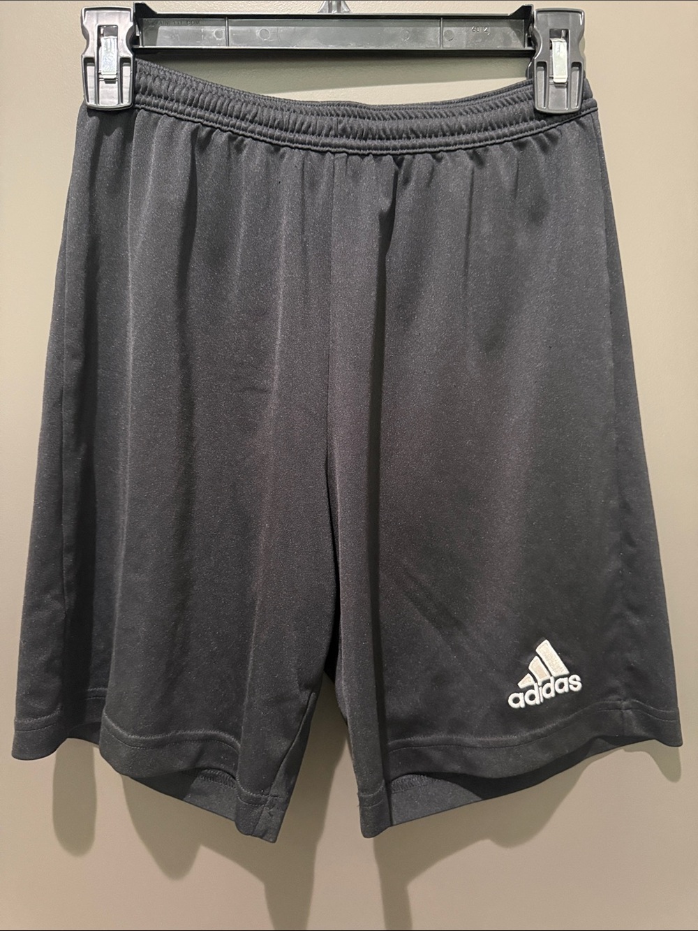 adidas Black Men’s Athletic Shorts with White Logo